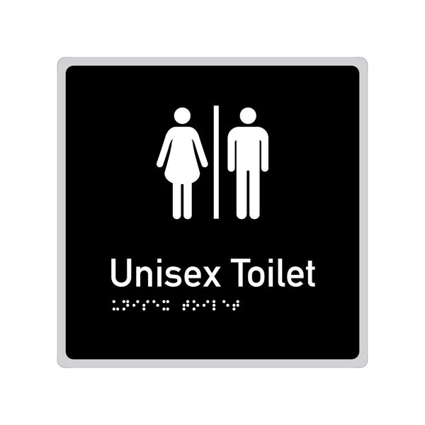 Unisex Toilet, SNA Aluminium "Mono" with Black Background. (K UT 109)