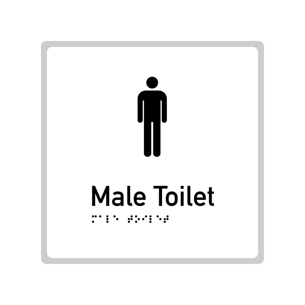 Male Toilet, SNA Aluminium "Mono" with White Background. (W MT 202)