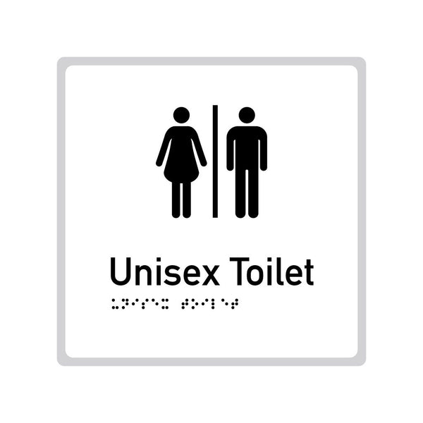 Unisex Toilet, SNA Aluminium "Mono" with White Background. (W UT 209)