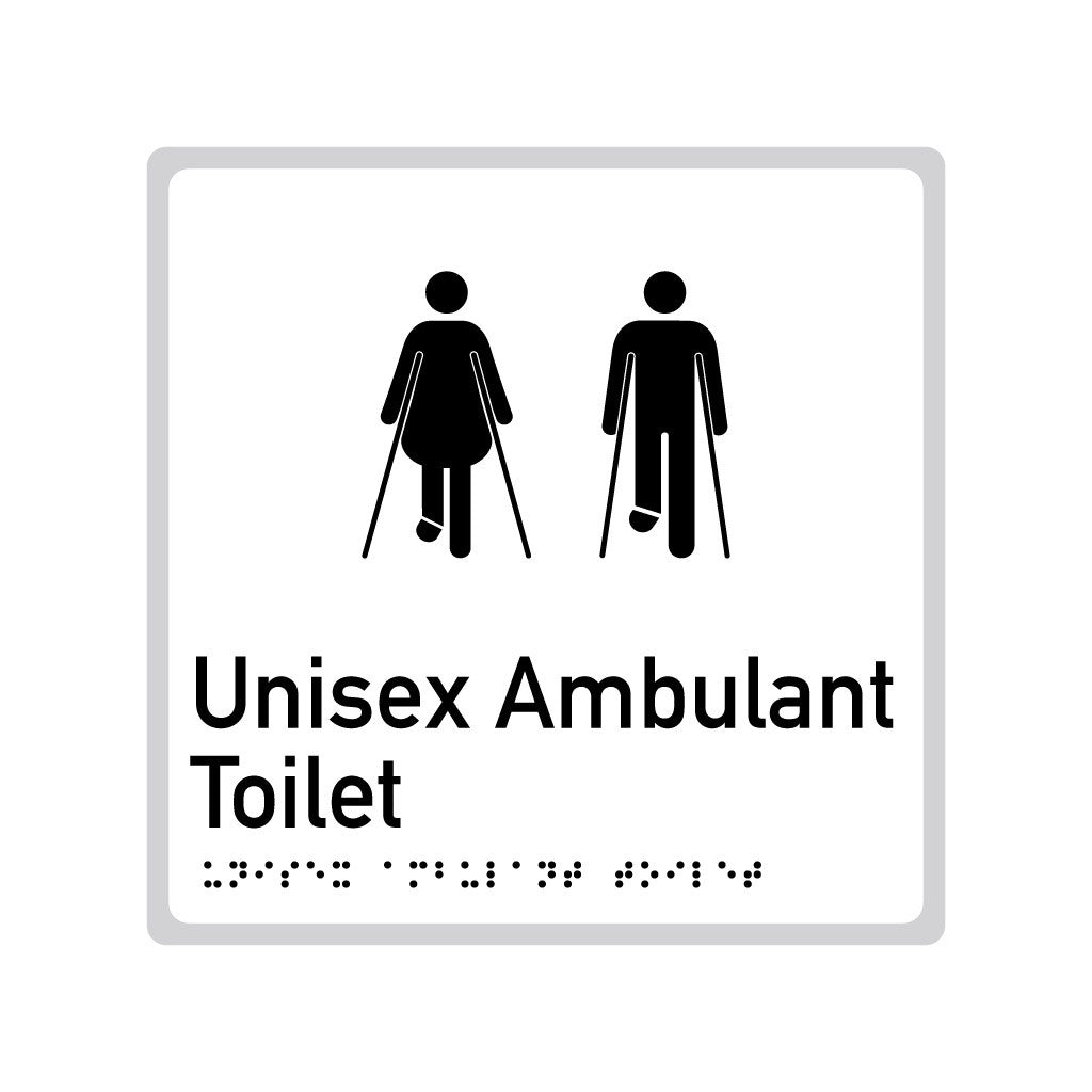 Unisex Ambulant Toilet, SNA Aluminium "Mono" with White Background. (W UAT 210)