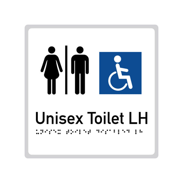 Unisex Toilet LH, SNA Aluminium "Mono" with White Background. (W UTL 212)