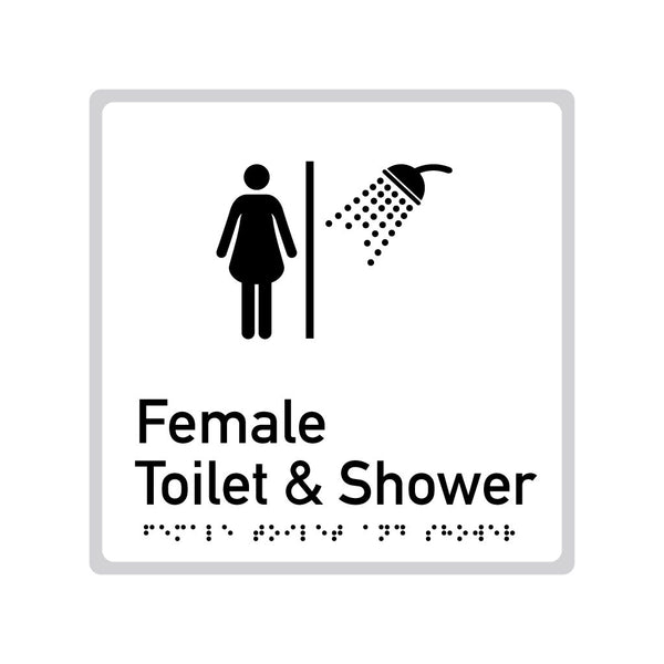 Female Toilet & Shower, SNA Aluminium "Mono" with White Background. (W FTS 217)