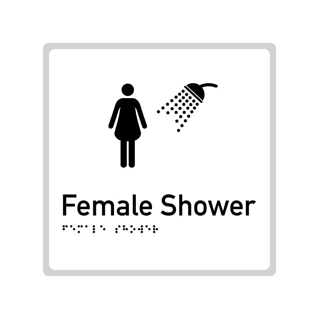 Female Shower, SNA Aluminium "Mono" with White Background. (W FS 225)