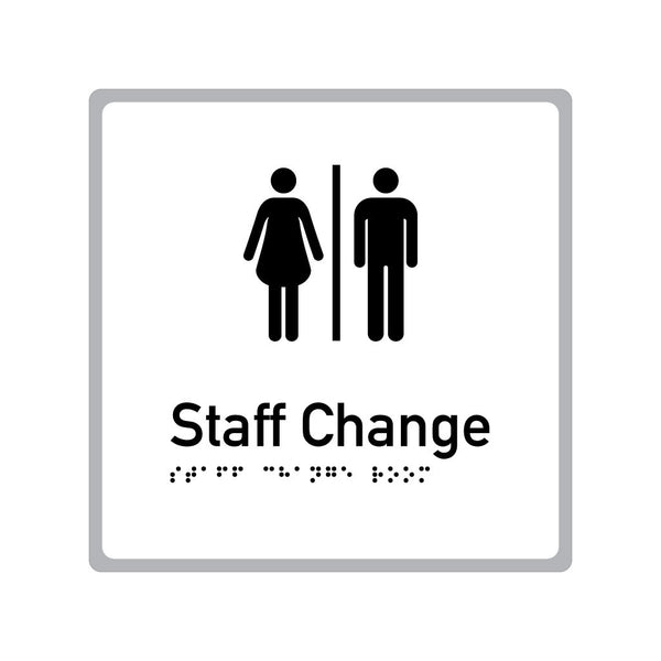 Staff Change, SNA Aluminium "Mono" with White Background. (W SC 229)