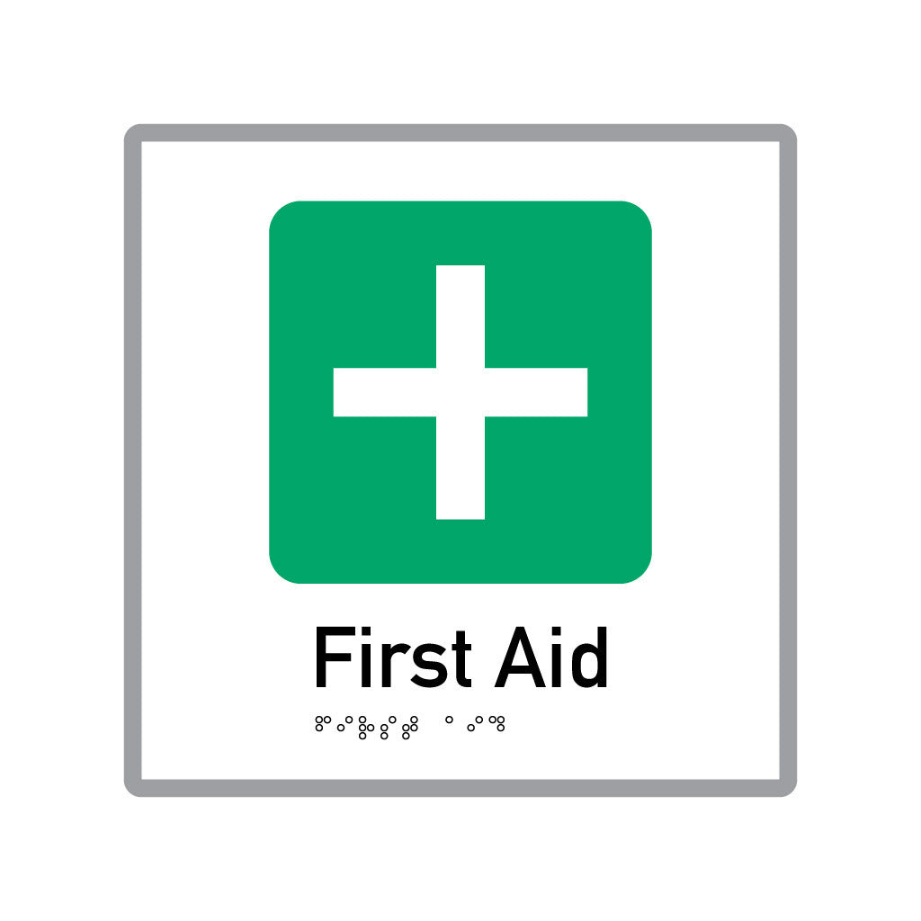 First Aid, SNA Aluminium "Mono" with White Background. (W FA 232)