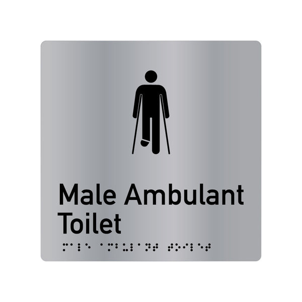 Male Ambulant Toilet, SNA Aluminium with Classic design. (AC MAT 304)