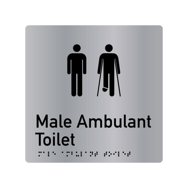 Male Ambulant Toilet, SNA Aluminium with Classic design. (AC MAT 306)