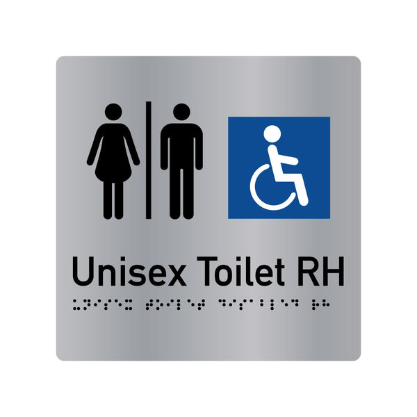 Unisex Toilet RH, SNA Aluminium with Classic design. (AC UTR 311)