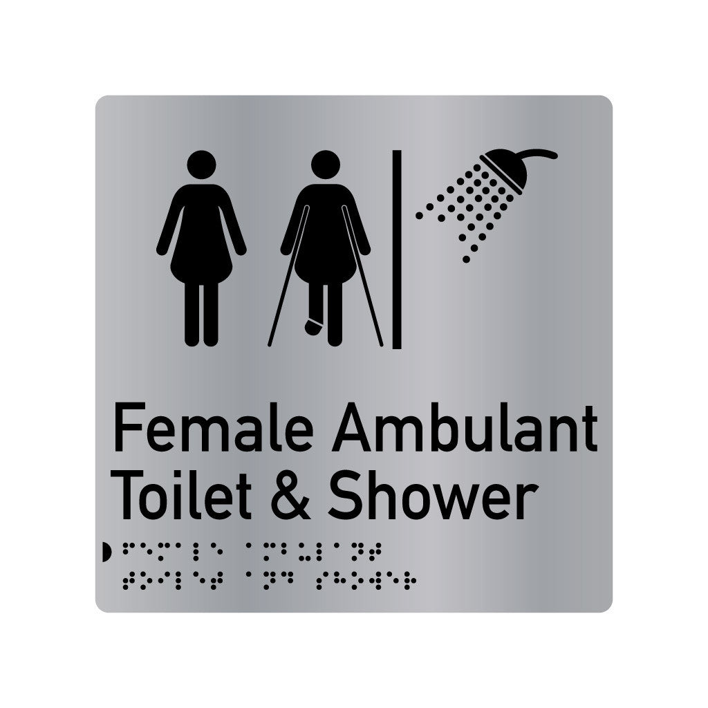 Female Ambulant Toilet & Shower, SNA Aluminium with Classic design. (AC FATS 319)