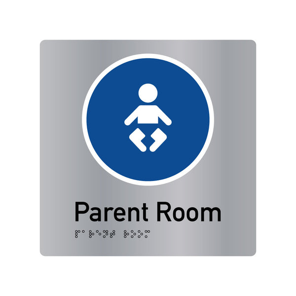 Parent Room, SNA Aluminium, Blue Circle with White Border. (BC PR 427)