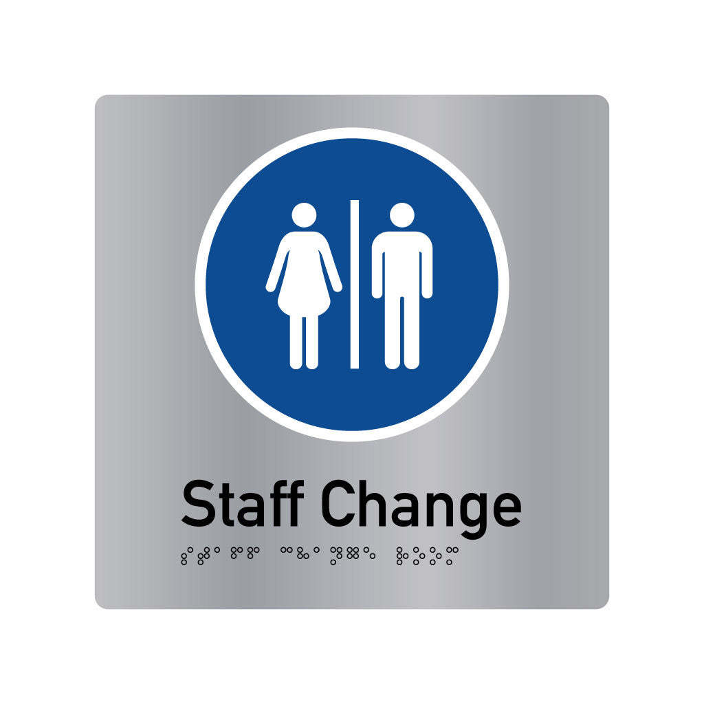Staff Change Room, SNA Aluminium, Blue Circle with White Border. (BC SC 429)
