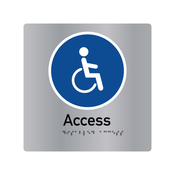Access, SNA Aluminium, Blue Circle with White Border. (BC A 431)