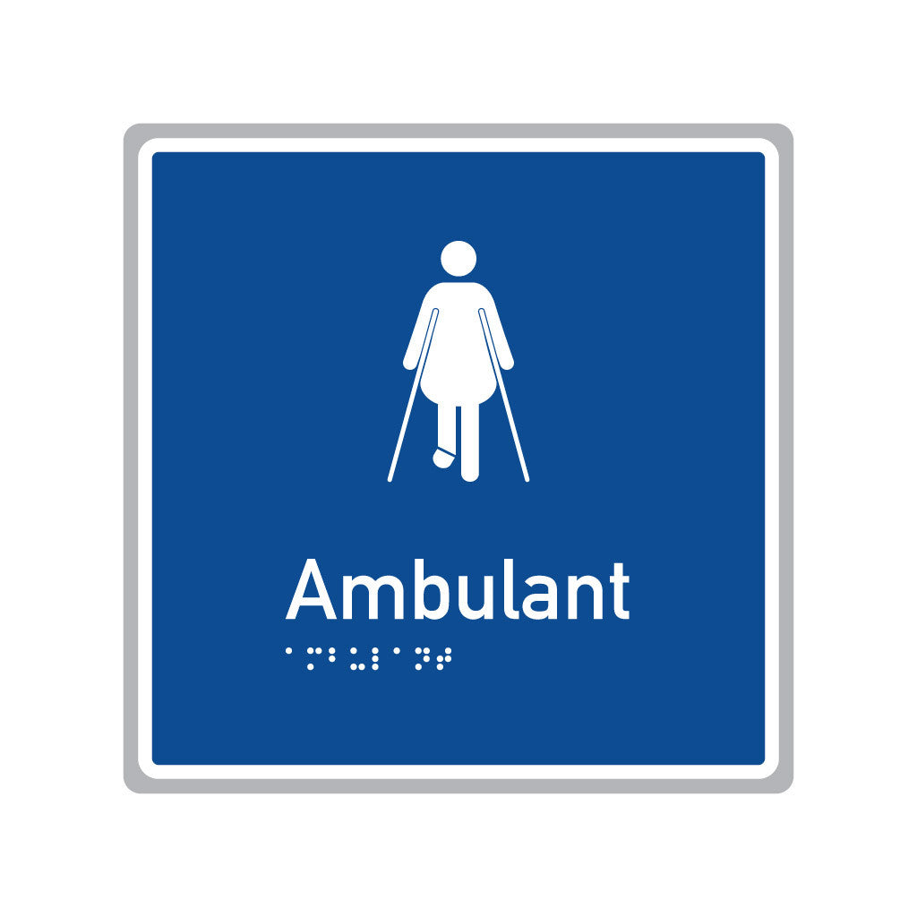 Female Ambulant, SNA Aluminium, Blue Back with White Border . (BWB AF 507)