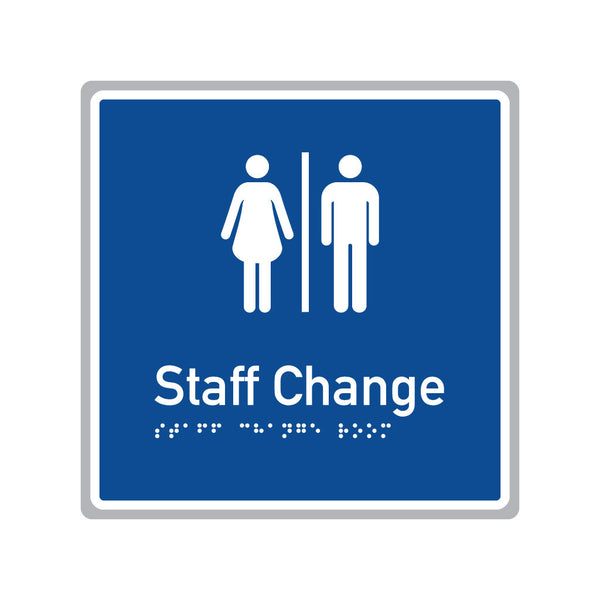 Staff Change, SNA Aluminium, Blue Back with White Border. (BWB SC 529)