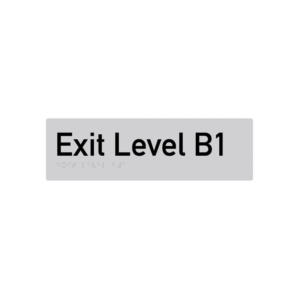 Exit Level B1, SNA Aluminium with Classic design. (B1 Exit Alu)