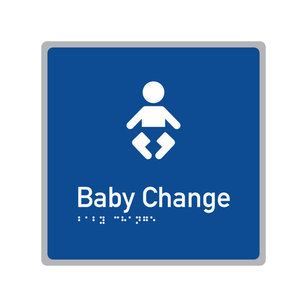 Baby Change Room, SNA Aluminium, Blue Background. (BL BC 628)