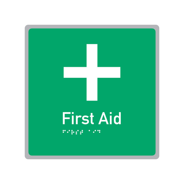 First Aid, SNA Aluminium, Green Background. (BL FA 632)