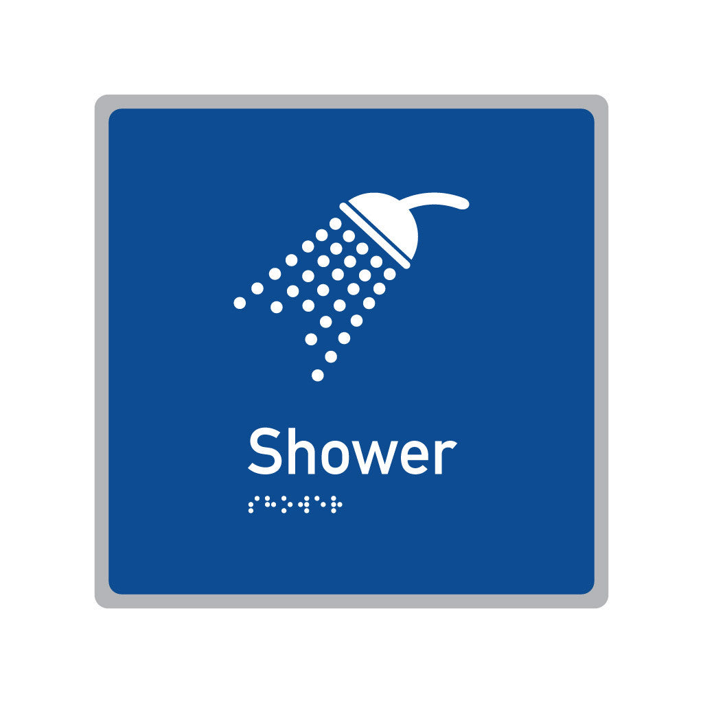 Shower, SNA Aluminium, Blue Background. (BL S 630)