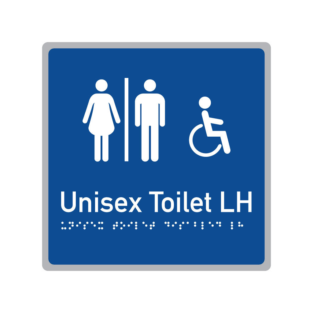Unisex Toilet LH, SNA Aluminium, Blue Background. (BL UTL 612)