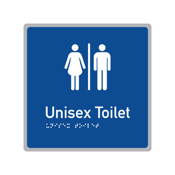 Unisex Toilet, SNA Aluminium, Blue Background. (BL UT 609)